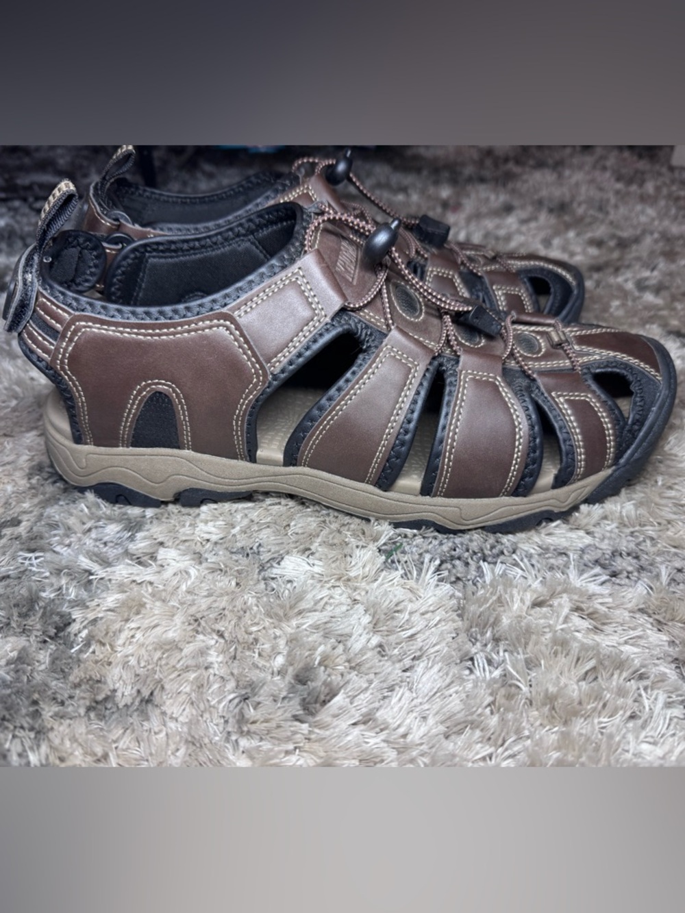 Khombu Brown Men's Sandals